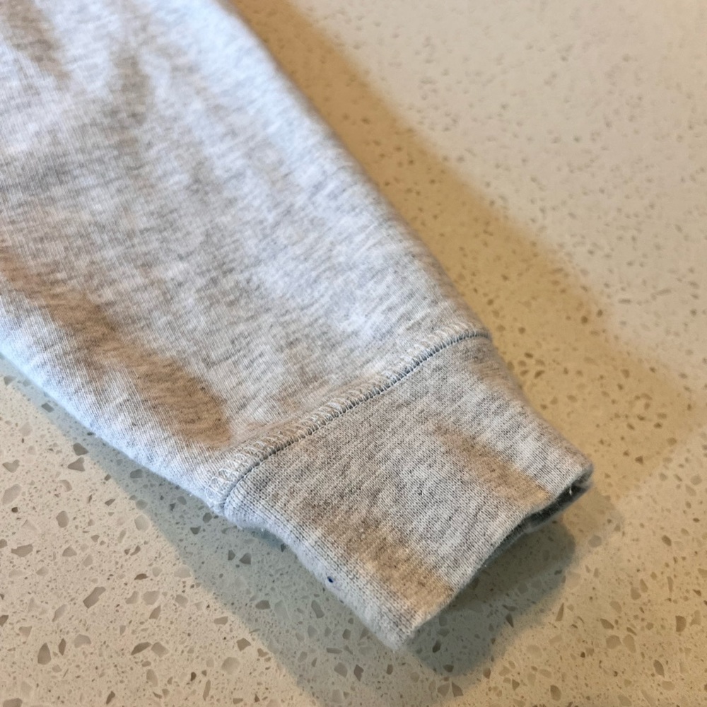 Topshop Fleece Scoop Neck Heather Gray Sweatshirt Size 8 - Picture 7 of 13